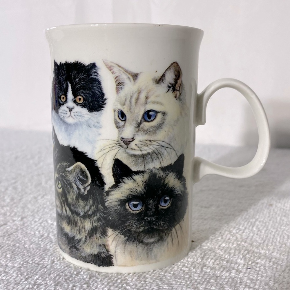 Vintage Dunoon Stoneware Cats’ By Deborah Pope Mug Coffee Cup